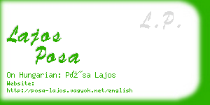 lajos posa business card
